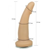 Телесная гладкая насадка Harness - 14,7 см. - LOVETOY (А-Полимер) - купить с доставкой в Ульяновске