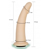 Телесная гладкая насадка-фаллоимитатор Harness - 17 см. - LOVETOY (А-Полимер) - купить с доставкой в Ульяновске
