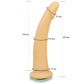 Телесная гладкая насадка-фаллоимитатор Harness - 20 см. - LOVETOY (А-Полимер) - купить с доставкой в Ульяновске