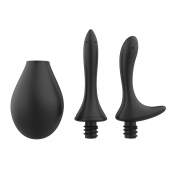 Черный анальный душ Nexus Anal Douche Set с 2 сменными насадками - Nexus Range - купить с доставкой в Ульяновске