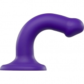 Фиолетовый фаллоимитатор-насадка Strap-On-Me Dildo Dual Density size S - 17 см. - Strap-on-me - купить с доставкой в Ульяновске