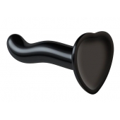 Черный фаллоимитатор-насадка Strap-On-Me P G spot Dildo size S - 16,4 см. - Strap-on-me - купить с доставкой в Ульяновске