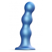 Голубая насадка Strap-On-Me Dildo Plug Balls size S - Strap-on-me - купить с доставкой в Ульяновске