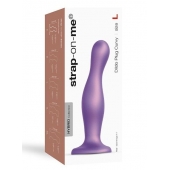 Фиолетовая насадка Strap-On-Me Dildo Plug Curvy size L - Strap-on-me - купить с доставкой в Ульяновске