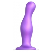 Фиолетовая насадка Strap-On-Me Dildo Plug Curvy size L - Strap-on-me - купить с доставкой в Ульяновске
