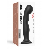 Черная насадка Strap-On-Me Dildo Plug P G size XXL - Strap-on-me - купить с доставкой в Ульяновске