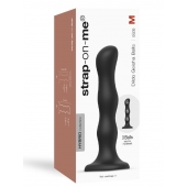 Черная насадка Strap-On-Me Dildo Geisha Balls size M - Strap-on-me - купить с доставкой в Ульяновске