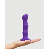 Фиолетовая насадка Strap-On-Me Dildo Geisha Balls size M - Strap-on-me - купить с доставкой в Ульяновске
