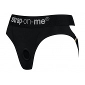 Черные трусики для насадок Heroine Lingerie Harness - size M - Strap-on-me - купить с доставкой в Ульяновске