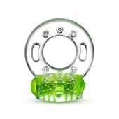 Зеленое эрекционное виброкольцо Arouser Vibrating C-Ring - Blush Novelties - в Ульяновске купить с доставкой
