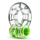 Зеленое эрекционное виброкольцо Arouser Vibrating C-Ring - Blush Novelties - в Ульяновске купить с доставкой