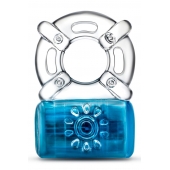 Синее эрекционное виброкольцо Pleaser Rechargeable C-Ring - Blush Novelties - в Ульяновске купить с доставкой