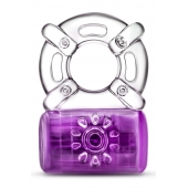 Фиолетовое эрекционное виброкольцо One Night Stand Vibrating C-Ring - Blush Novelties - в Ульяновске купить с доставкой