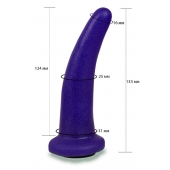 Фиолетовая гладкая изогнутая насадка-плаг - 13,3 см. - LOVETOY (А-Полимер) - купить с доставкой в Ульяновске