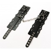 Узорчатые кожаные оковы с регулируемыми ремешками - Crazy Handmade - купить с доставкой в Ульяновске