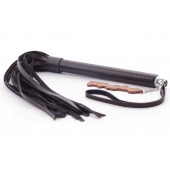 Черная кожаная плеть  Индиго  - 50 см. - Crazy Handmade - купить с доставкой в Ульяновске