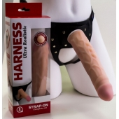 Насадка-фаллос в комплекте с трусиками Harness - 21,6 см. - LOVETOY (А-Полимер) - купить с доставкой в Ульяновске