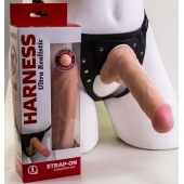 Страпон Harness из двух предметов: регулируемые трусики и насадка-фаллос - 17,5 см. - LOVETOY (А-Полимер) - купить с доставкой в Ульяновске