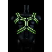 Стильная портупея Body Harness с неоновым эффектом - размер L-XL - Shots Media BV - купить с доставкой в Ульяновске