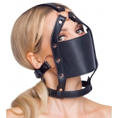Черный намордник с кляпом-шаром Head Harness With A Gag - Orion - купить с доставкой в Ульяновске