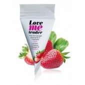 Съедобное согревающее массажное масло Love Me Tender Strawberry с ароматом клубники - 10 мл. - Love to Love - купить с доставкой в Ульяновске