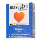 Презервативы с пупырышками Masculan Dotted - 3 шт. - Masculan - купить с доставкой в Ульяновске