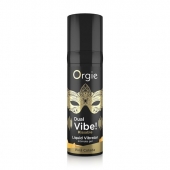 Съедобный гель Dual Vibe Pina Colada с эффектом вибрации и вкусом коктейля пина колада - 15 мл. - ORGIE - купить с доставкой в Ульяновске