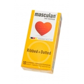 Презервативы с колечками и пупырышками Masculan Ribbed+Dotted - 10 шт. - Masculan - купить с доставкой в Ульяновске