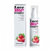 Съедобное согревающее массажное масло Love Me Tender Strawberry с ароматом клубники - 100 мл. - Love to Love - купить с доставкой в Ульяновске