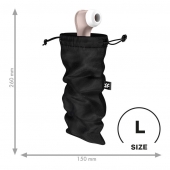 Черный мешочек для хранения игрушек Treasure Bag L - Satisfyer - купить с доставкой в Ульяновске