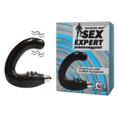 Чёрный массажёр простаты серии Sex Expert - Sex Expert - в Ульяновске купить с доставкой