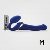 Синий безремневой страпон Multi Orgasm Size M с клиторальной стимуляцией - Strap-on-me - купить с доставкой в Ульяновске