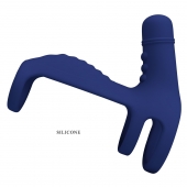 Синяя вибронасадка на пенис Vibrating Penis Sling - Baile - в Ульяновске купить с доставкой