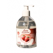 Лубрикант на водной снове Love Protection Strawberry с ароматом клубники - 300 мл. - Lola Games - купить с доставкой в Ульяновске