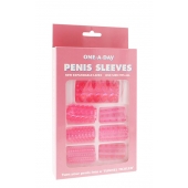 Набор из 7 розовых насадок на пенис ONE-A-DAY PENIS SLEEVES PINK - Seven Creations - в Ульяновске купить с доставкой