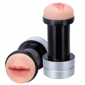 Двусторонний мастурбатор REALSTUFF 2 IN 1 HUMMER MOUTH   VAGINA - ротик и вагина - Dream Toys - в Ульяновске купить с доставкой