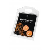 Набор из 2 шариков с массажным маслом Brazilian Balls с разогревающим эффектом - Secret Play - купить с доставкой в Ульяновске