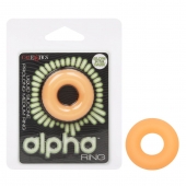 Оранжевое люминесцентное эрекционное кольцо Glow-In-The-Dark Liquid Silicone Prolong Medium Ring - California Exotic Novelties - в Ульяновске купить с доставкой