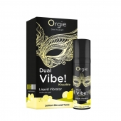 Съедобный жидкий вибратор Dual Vibe! со вкусом лимонного джина с тоником - 15 мл. - ORGIE - купить с доставкой в Ульяновске