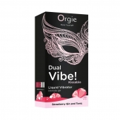 Съедобный жидкий вибратор Dual Vibe! со вкусом клубничного джина с тоником - 15 мл. - ORGIE - купить с доставкой в Ульяновске