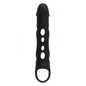 Черная насадка-удлинитель Vibrating Extender With Remote с вибрацией - Dream Toys - в Ульяновске купить с доставкой