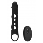 Черная насадка-удлинитель Vibrating Extender With Remote с вибрацией - Dream Toys - в Ульяновске купить с доставкой