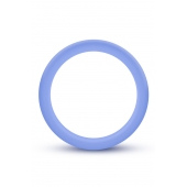 Голубое люминесцентное кольцо Silicone Glo Cock Ring - Blush Novelties - в Ульяновске купить с доставкой