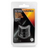 Черное эрекционное кольцо на мошонку Beef Ball Stretcher Snug X Long - Blush Novelties - в Ульяновске купить с доставкой