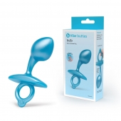 Голубая анальная пробка для массажа простаты Bulb Silicone Prostate Plug - 10,7 см. - b-Vibe - в Ульяновске купить с доставкой