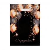 Пакет с вырубной ручкой и принтом в виде шариков (30х40 см) - Сима-Ленд - купить с доставкой в Ульяновске