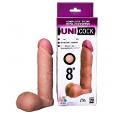 Фаллическая насадка для страпона UNICOCK 8  - 20 см. - LOVETOY (А-Полимер) - купить с доставкой в Ульяновске