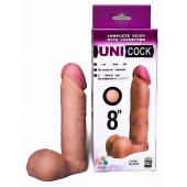 Фаллическая насадка для страпона UNICOCK 8  - 20 см. - LOVETOY (А-Полимер) - купить с доставкой в Ульяновске