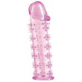 Розовая насадка на пенис с шипами - 12,5 см. - A-toys - в Ульяновске купить с доставкой