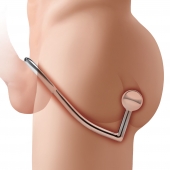 Кольцо на пенис с анальным стимулятором Stainless Steel Anal Hook   Cock Ring - BlueLine - в Ульяновске купить с доставкой